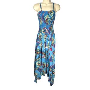 Vtg QVC‎ Panacher Boho Drop Crotch Harem Jumpsuit Womens Festival Hippie O/S